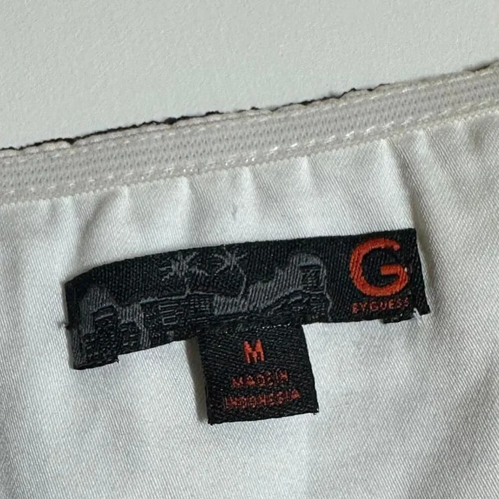 Guess Women's White and Black Dress